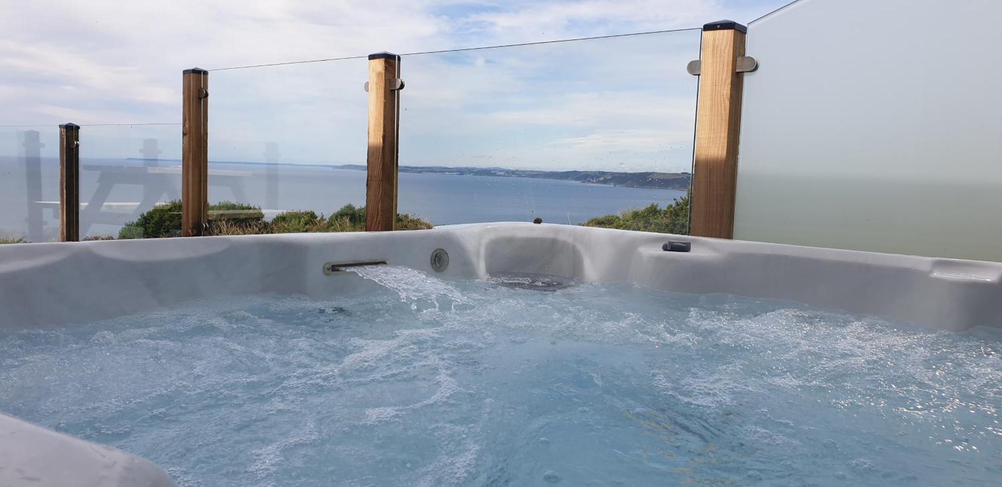 Sunset Sea View Chalet With Hot Tub Torpoint Exterior foto